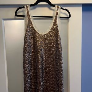 Wilfred, xsmall, gold glitter minidress